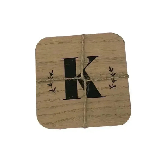 K Monogram Coasters - Picture 3 of 3